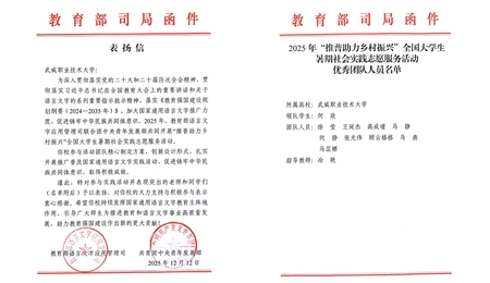 喜報(bào)！武威職業(yè)技術(shù)大學(xué)“推普助力·鄉(xiāng)村振興”暑期社會(huì)實(shí)踐團(tuán)隊(duì)獲評(píng)全國優(yōu)秀團(tuán)隊(duì)